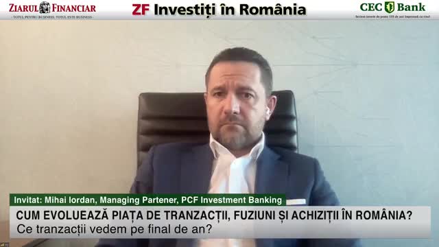 ZF Investiţi în România! Mihai Iordan, PCF Investment Banking